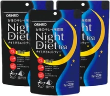 Orihiro Night diet tea (2g x 20 packets) ×3 pieces Rooibos based Made in Japan