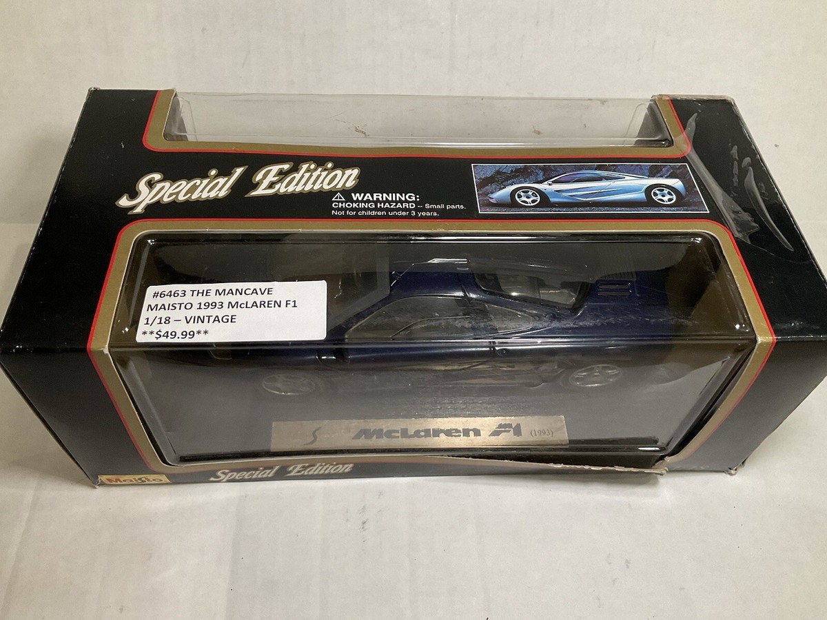 Maisto 1993 McLaren F1 1:18 Scale Die Cast, Metallic Blue | eBay
