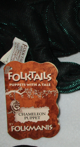 Folkmanis Folktalils Chameleon Full Body Hand Puppet Moveable Eyes & Tongue - Picture 7 of 8