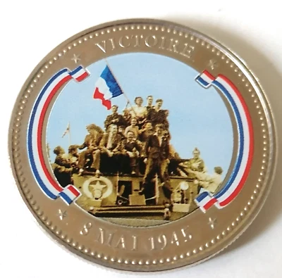 VICTOIRE du 8 Mai 1945 Seconde Guerre Mondiale Médaille Trésor Patrimoine 2015 - Photo 1/2