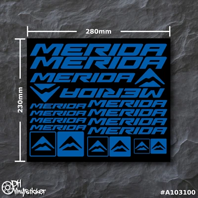 Merida Stickersatz Azurblau | Aufkleber Set Fahrrad eBike Dirt BMX Race eMTB