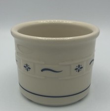 Longaberger Woven Traditions Pottery One Pint Salt Crock BLUE Made in the USA