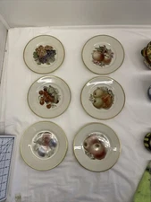 Royal Ivory 6 1/4” Fruit Plates KPM Germany Lot Of 6