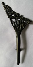 Bagpipe Piper Kilt Pin Jet Black Finish 4"/Scottish Pins & Brooches Celtic Metal