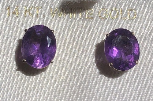 14k Amethyst Studs