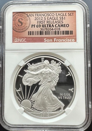 2012-S American Silver Eagle Coin NGC PF69 ULTRA CAMEO *First Releases