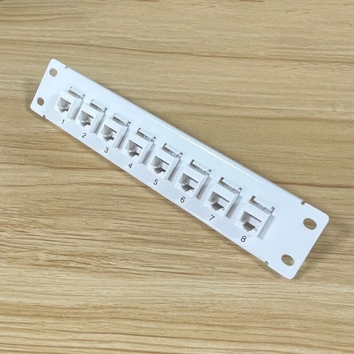 8-Port Cat6 Shielded Patch Panel 10G Ready Metal Housing Color-Coded Labeling - Zdjęcie 9 z 20