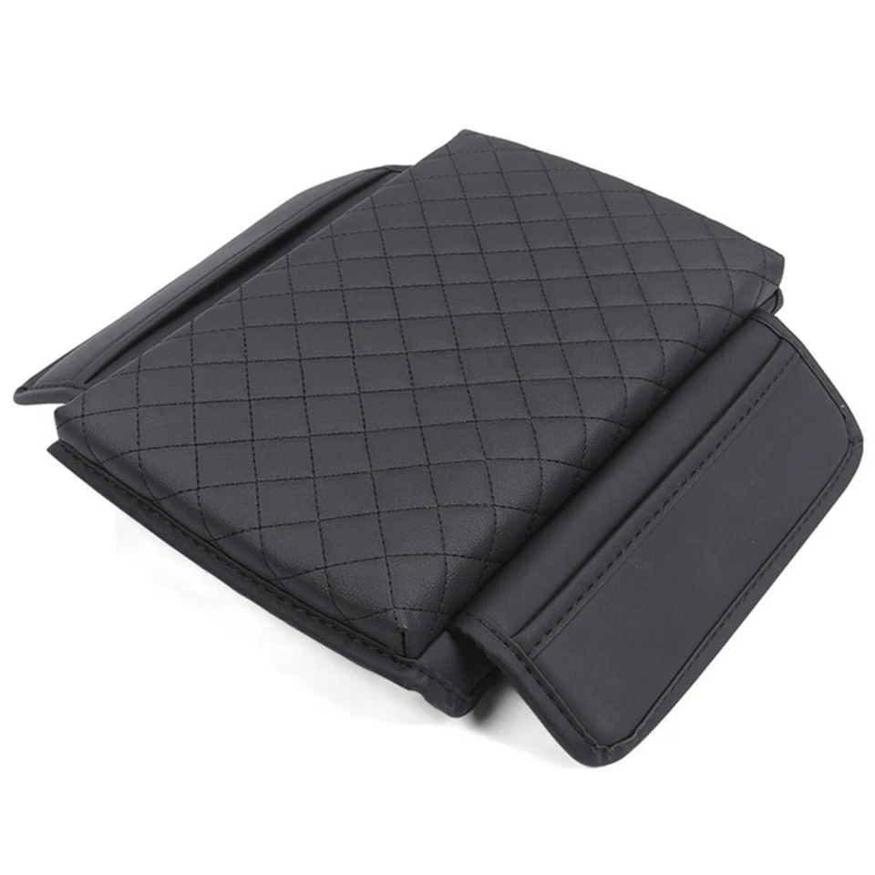 Car Armrest Pad Center Console Box Cover Leather Protector Cushion Accessories - Image 2 of 4