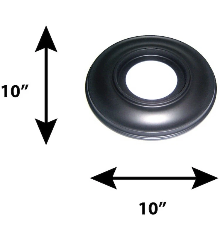 Portfolio 10 inch Ceiling Medallion Light Fixture Fan Bronze Finish PAINTABLE - Image 4 of 4