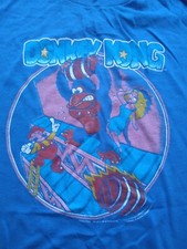 Rare VINTAGE 1981 Blue DONKEY KONG Mario NINTENDO Videogame Arcade T-SHIRT SZ XL