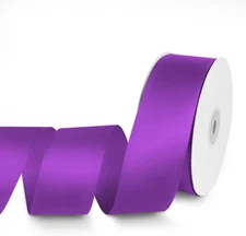 1-1/2" X 50 Yards Satin Ribbon - Purple Silk Ribbon with Spool - Ideal for Gift