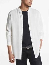NWT 398 John Varvatos Estill Shirt In White In Size: Small A 