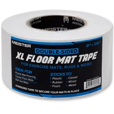 MEISTER DOUBLE-SIDED XL FLOOR MAT TAPE - Gym Mats Rugs Carpet Seam Slip Grip