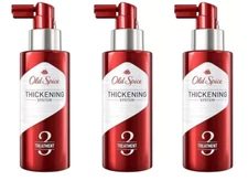 Lot of 3 Old Spice Hair Thickening System Treatment 3 with Castor Oil 3.7oz Each