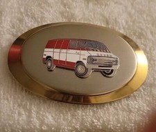 Vintage Dodge Van Enamel Belt Buckle Custom Dodge