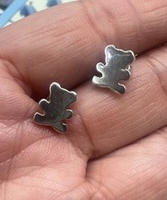 Cute And Lovely Teddy Bear Stud Earrings 925 Sterling Silver Gift No