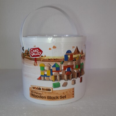 Chad Valley PlaySmart Holzbaustein Set - unvollständiges Set *70 Blöcke*