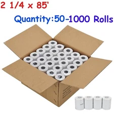 50-500 Rolls 2 1/4 x 85' Thermal Paper Credit Card & POS Cash Register Receipt