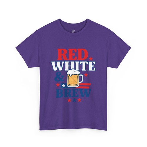 Red White and Brew Patriotic Graphic Design - Vintage Style USA per il 4 luglio - Foto 48 di 53