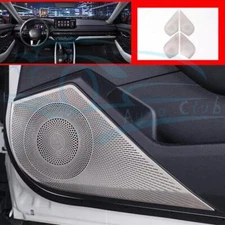 For Honda Accord 2023-2024 n Silver Matte Inner Door Speaker Bezel Cover Trim