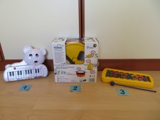 1x Musikinstrument, Spielzeug, WAHL aus Klavier, Trommelset ODER Glockenspiel