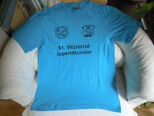 Mittelblaues T-Shirt,James & Nicholson,Neu,Gr&ouml;&szlig;e M,Fu&szlig;ball-Turniershirt,Premium