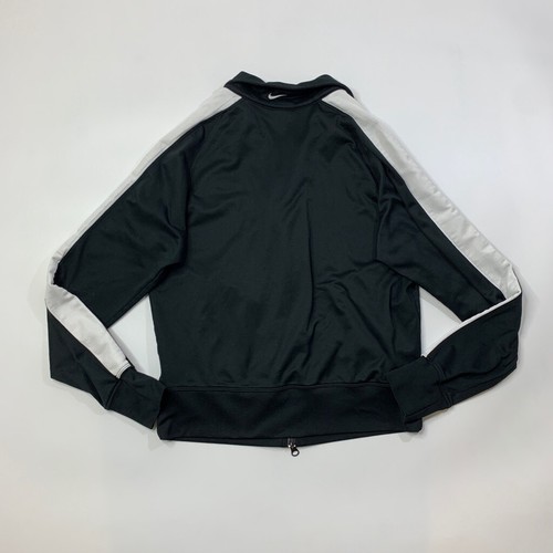Vintage Nike Jacket Boys Youth M Medium Black White Mock Neck Track Full Zip Y2K - Picture 8 of 9