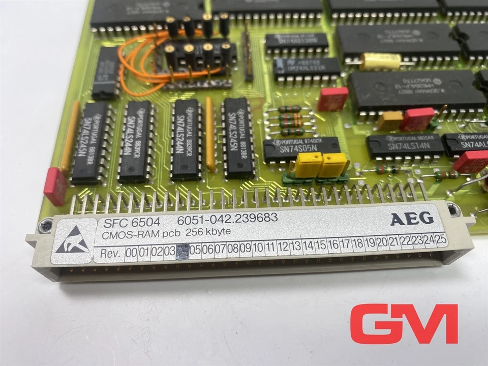 AEG Memory Module 6051-042.239683 CMOS-RAM Sfc 6504 256kbyte PCB Rev.04 - Image 2 of 4