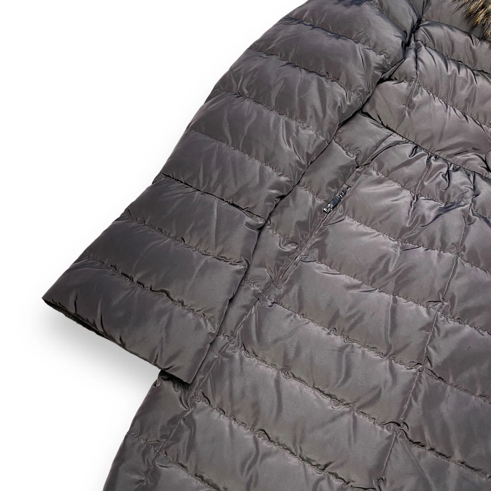 Piumino vintage Moncler JOHAFUR marrone donna taglia 1 XS S