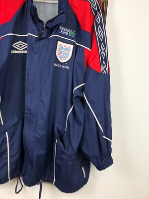 Vintage 90's Umbro England Green Flag Jacket Mens Track Top