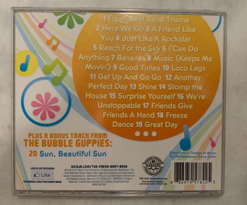 The  Fresh Beat Band: Music from the Hit TV Show CD 2012 Nickelodeon, Rare, OOP - Image 2 of 3