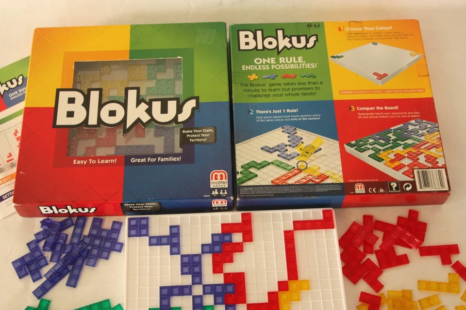 Blokus - Juego de Mesa de Estrategia Mattel Juego Familiar Educativo para 2-4 Jugadores Foto 3 de 4