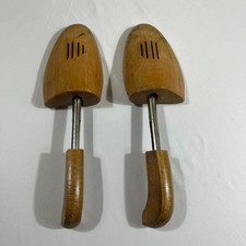 Vintage Rochester Shoe Tree Co Wood Shoe Trees Wood Metal Adjustable Size 12in