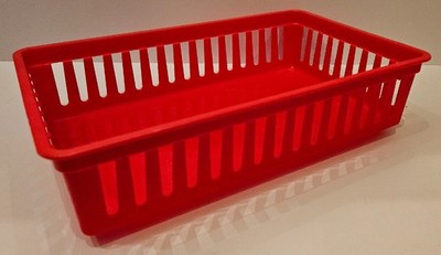 Plastic Storage Baskets for Organizing 5 colors Available 10''x 6''x 2''  LOT OF 6