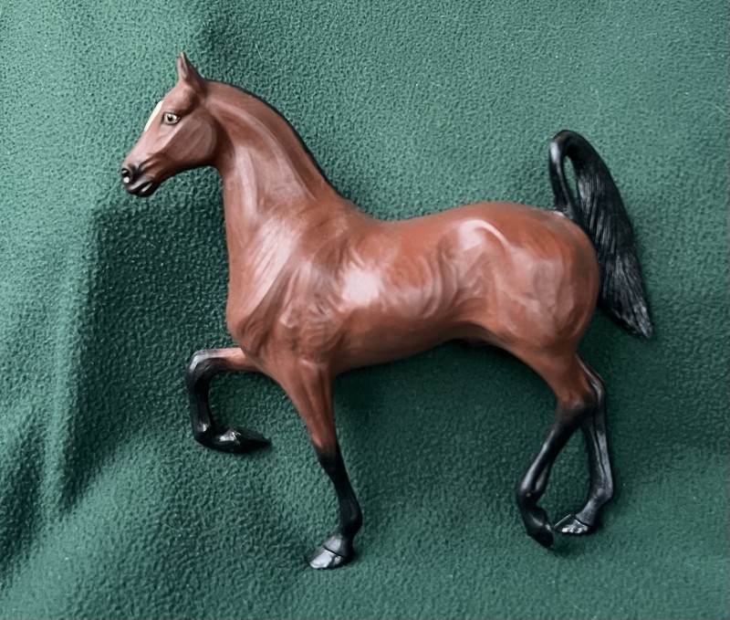 Vtg 1960s Hartland Horse Stallion Woodcut 3 Gaited Saddlebred custom painted