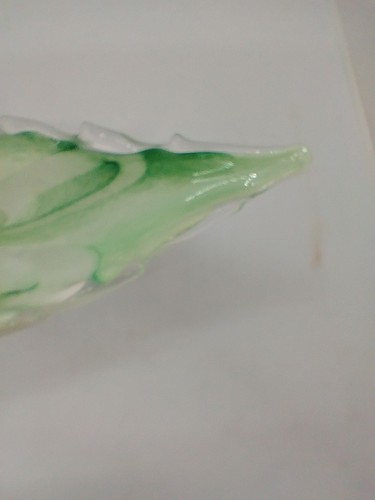 Stunning Mid Century Murano Green Glass Bowl/Dish 26cm X 10cm - Picture 9 of 16