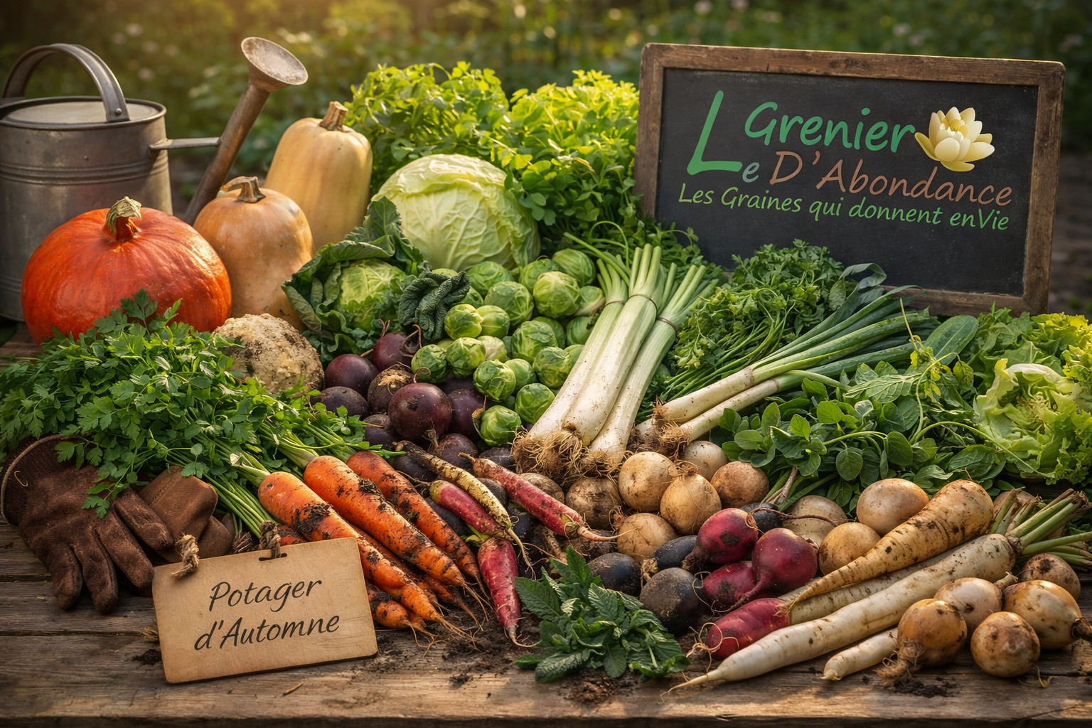 Graines potager d'automne LGA d'exception | Collection XXL de 36 sachets triés
