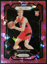 Gradey Dick 2023-24 Panini Prizm PINK ICE PRIZM Parallel Rookie Card (no.134). rookie card picture