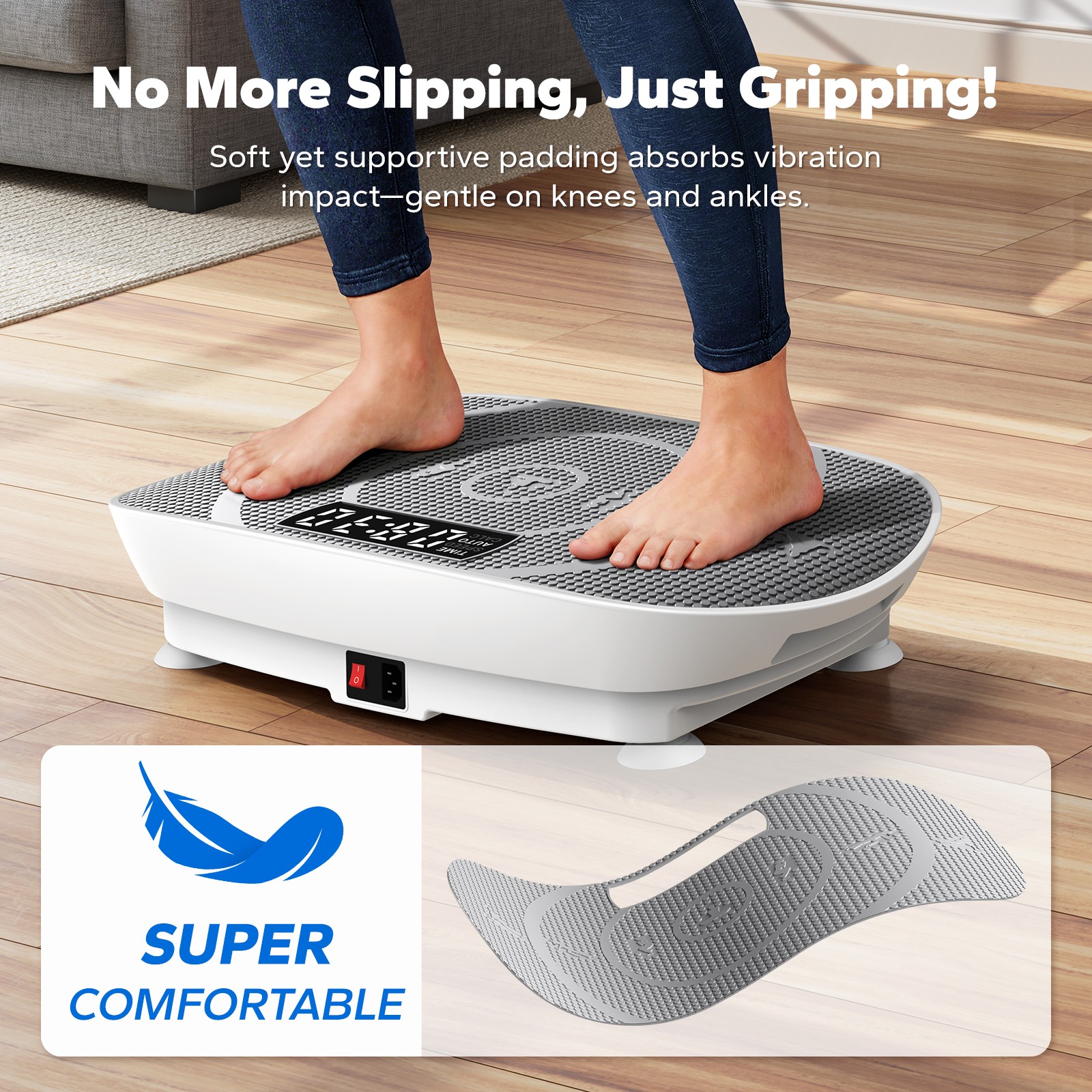 MERACH Slim Vibration Plate Quiet Compact Vibration Plateform Exercise Machine