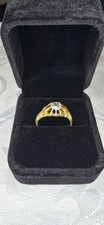 18 Karat Diamond Ring 1902 Gold Size T Gypsy Ring Old Cut Diamond Weight 6.5g