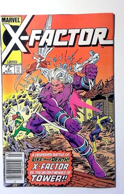 X-Factor #2 1986 Marvel Newsstand Angel Iceman Cyclops Jean Grey 1st Print Comic