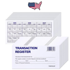 24 PCS Check Registers for Personal Checkbook, Easy to Read Checkbook Register