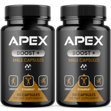 2 Pack Apex Boost Plus Advanced Male Health Performance Support 120 Capsules