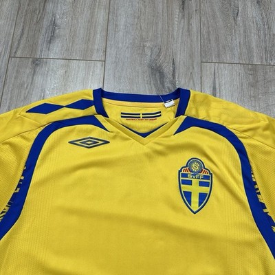 希少 UMBRO サッカー スウェーデン代表 ユニフォーム 2009年 XXL Umbro Sweden 2007/2009 Home Football Shirt Soccer Jersey Yellow
