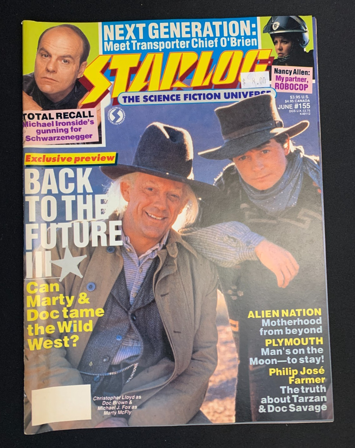 June 1990  Starlog Magazine #155 Back to the Future III Cover #A274