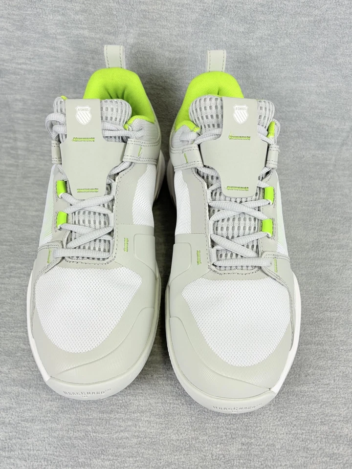Zapatos de equipo K-Swiss Ultrashot para mujer talla 10 gris blanco lima cancha de tenis comodidad Foto 4 de 4