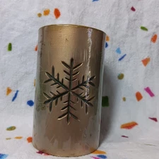 New Factory Sealed White Barn Candle Co. Frosted Pinecone Pillar Candle 5 in....