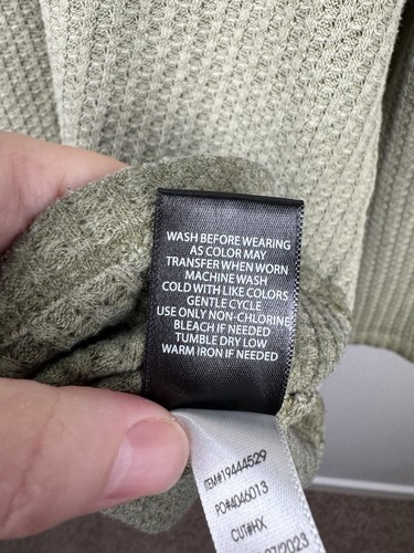 Torrid Henley Damenoberteil Größe 4 X 4 Grün Langarm Knopf Waffelmuster Strick Stretch - Bild 4 von 9