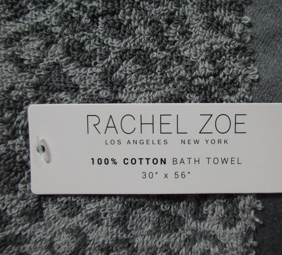 Rachel Zoe 8Pc набор серый леопард гепард животных печати ванны вручную полотенца мочалка - Изображение 3 из 4