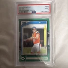 Panini 2024 Donruss Bo Nix Rated Rookie RC #369 Press Proof Green PSA 9